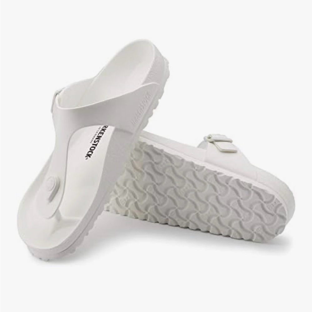 White Women's Eva Thong Sandals - Birkenstock Style